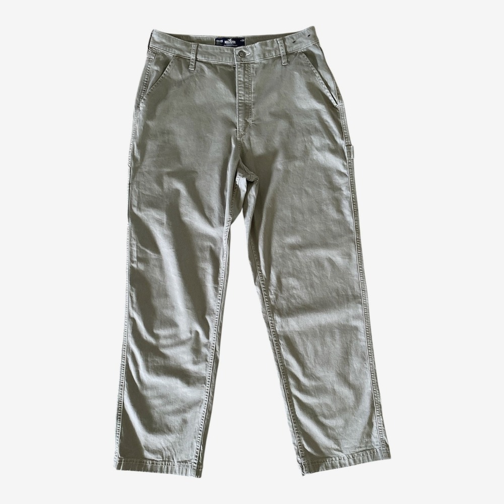 Hollister Carpenter Womens Ultra High Rise Dad Pants Green Size 13R/31R